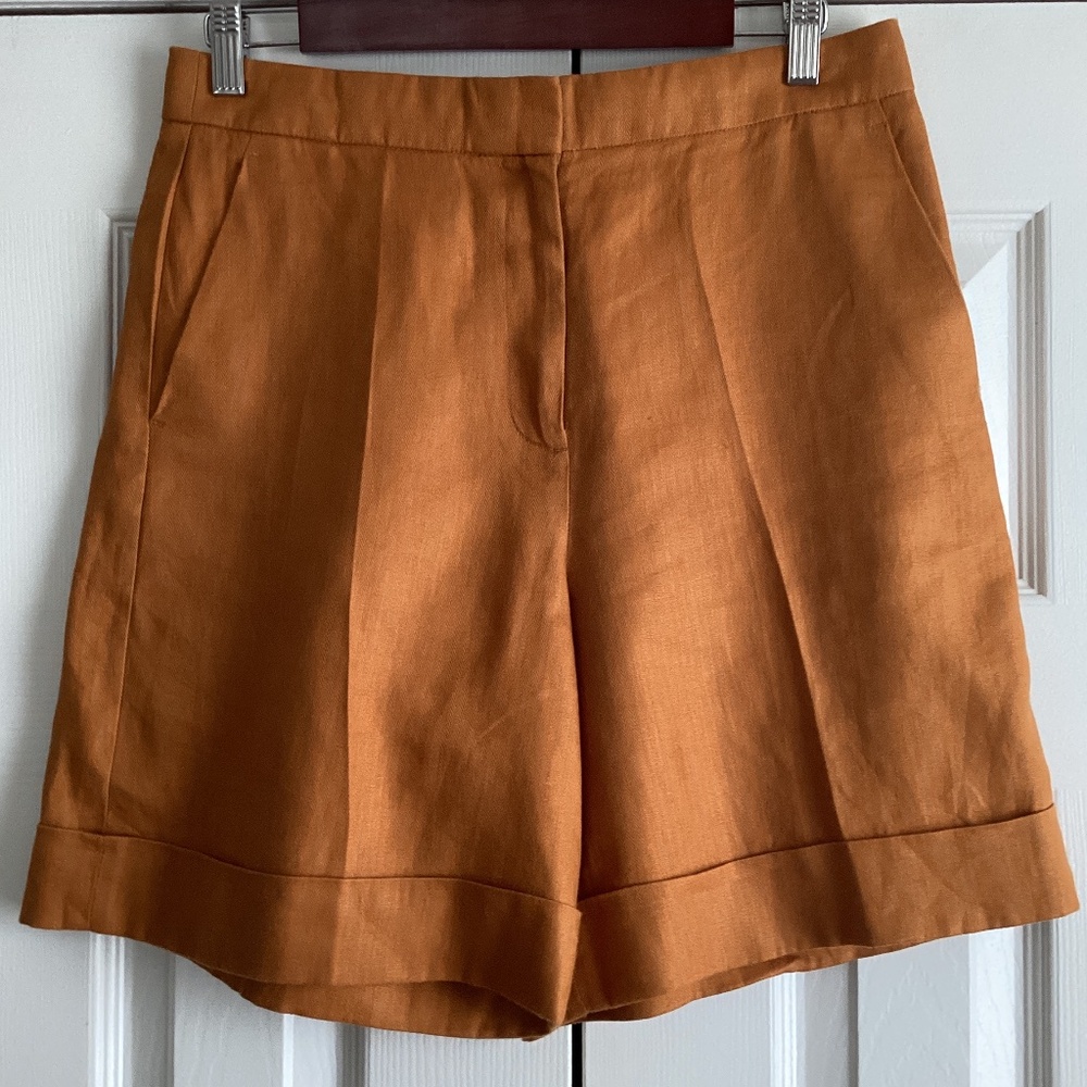 J.CREW  Cuffed Linen Bermuda Shorts